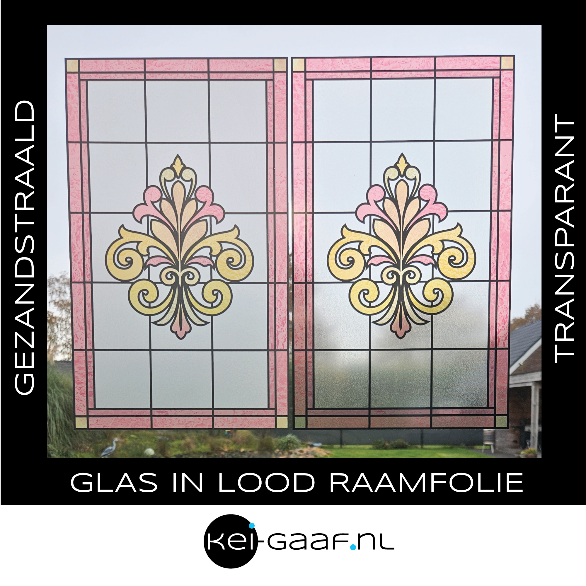 Glas-in-lood-art-nouveau-raamfolie-op-maat-motief-roze-rood-geel-plakfolie-glasfolie-275G