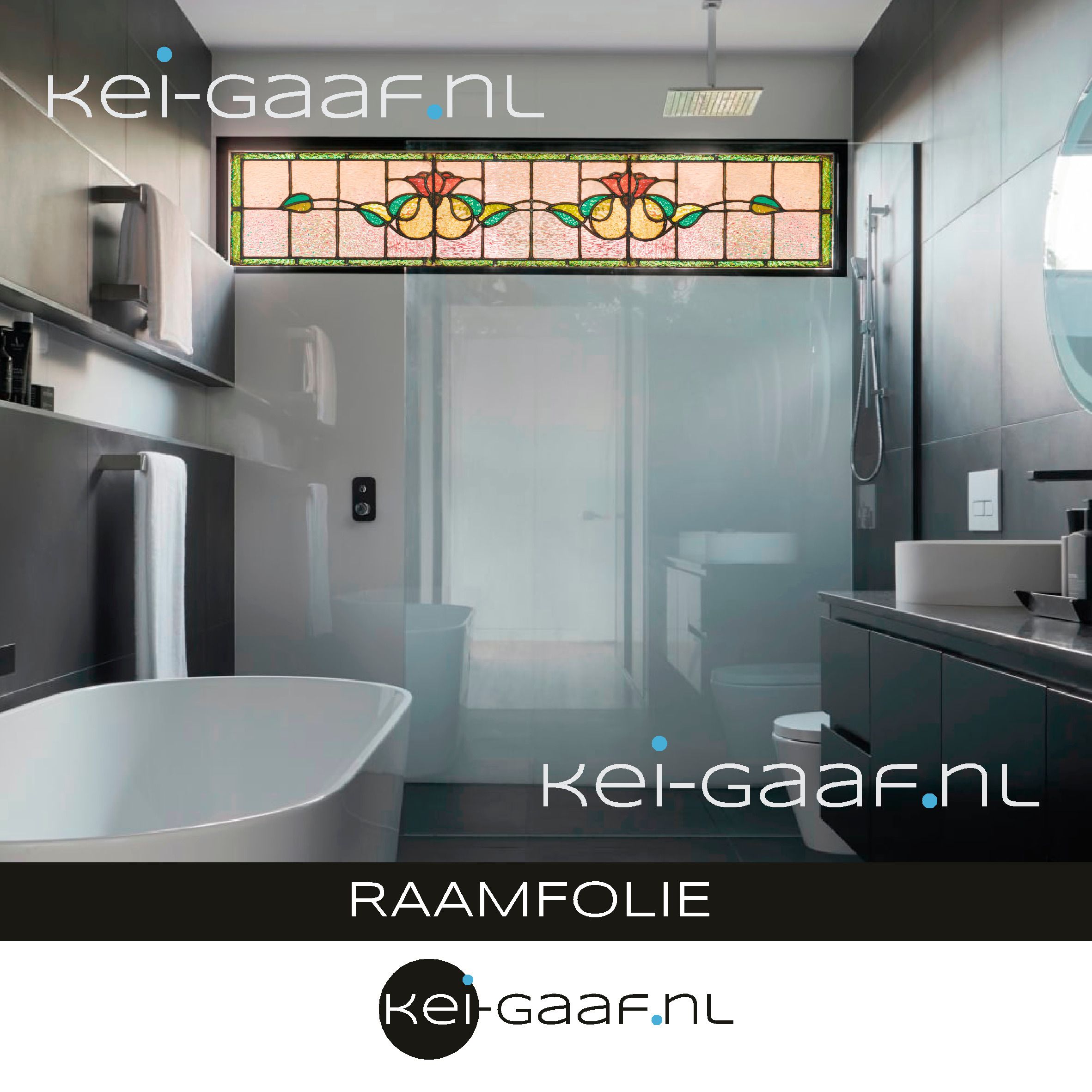 Raamfolie badkamer anti inkijk
