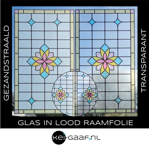 Glas-in-lood-bloem-geel-blauw-roze-194G
