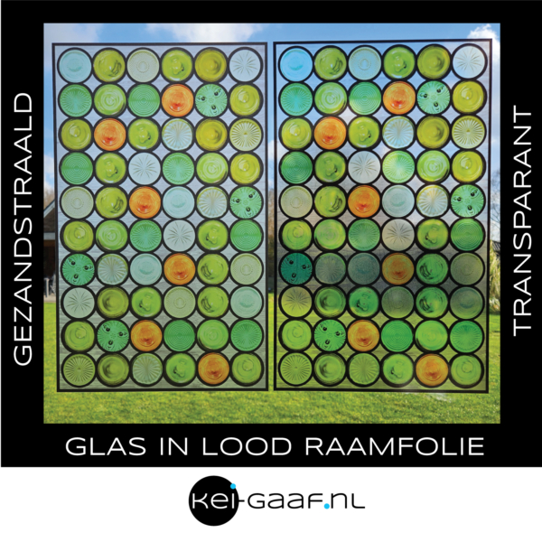 Glas-in-lood-groen-oranje-flesbodems-138G