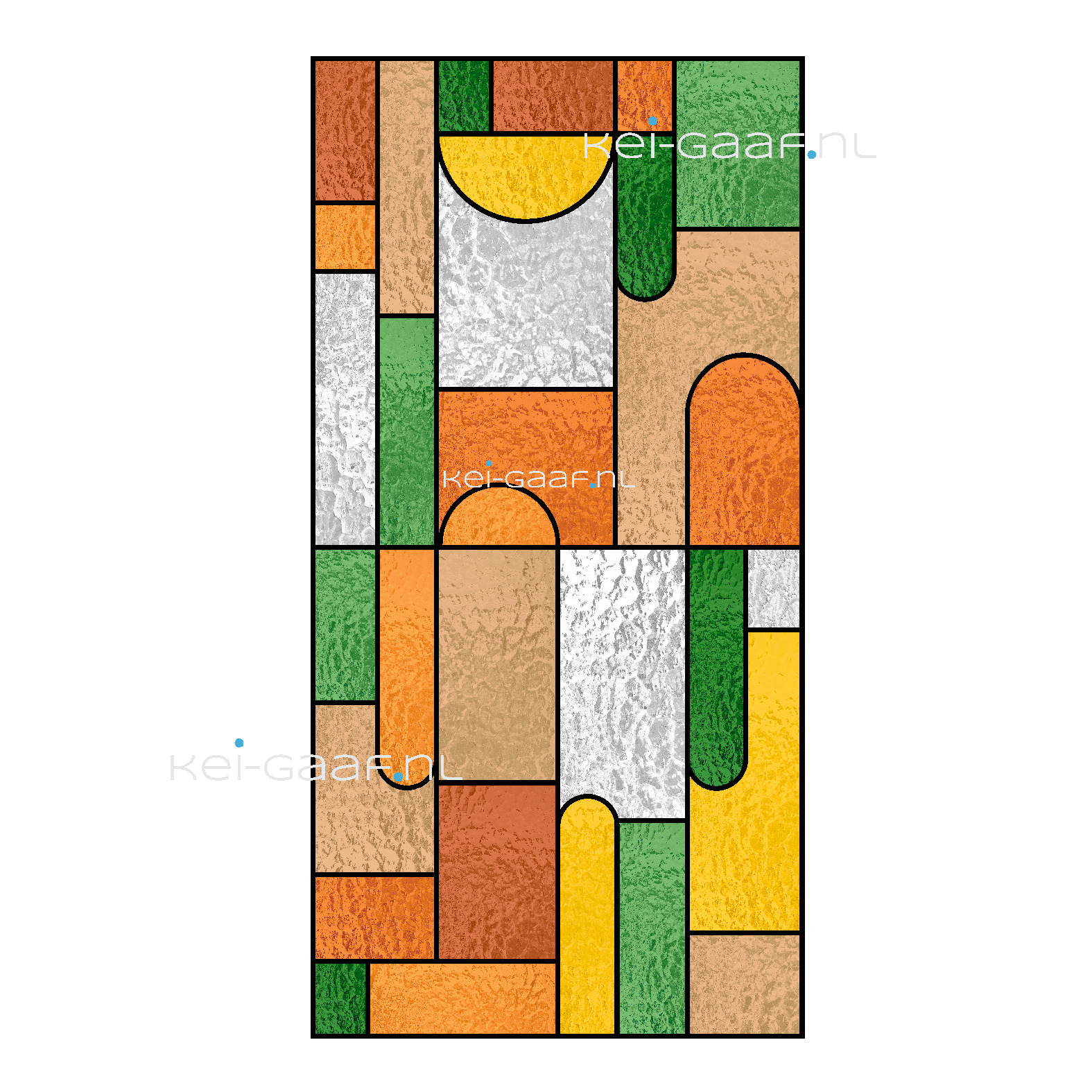 Glas in lood raamfolie op maat modern 