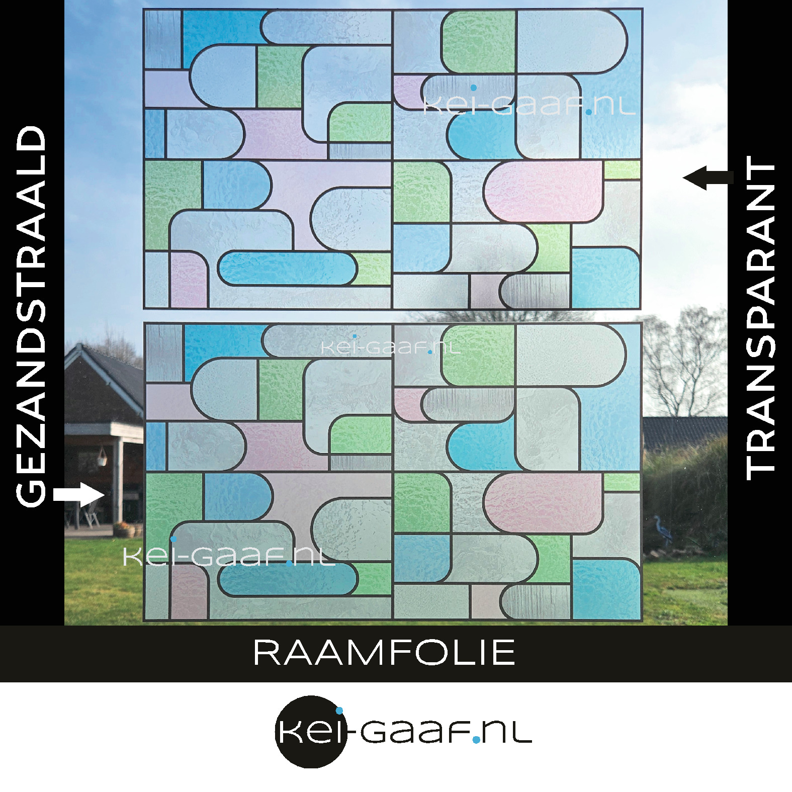 Glas in lood op maat modern 