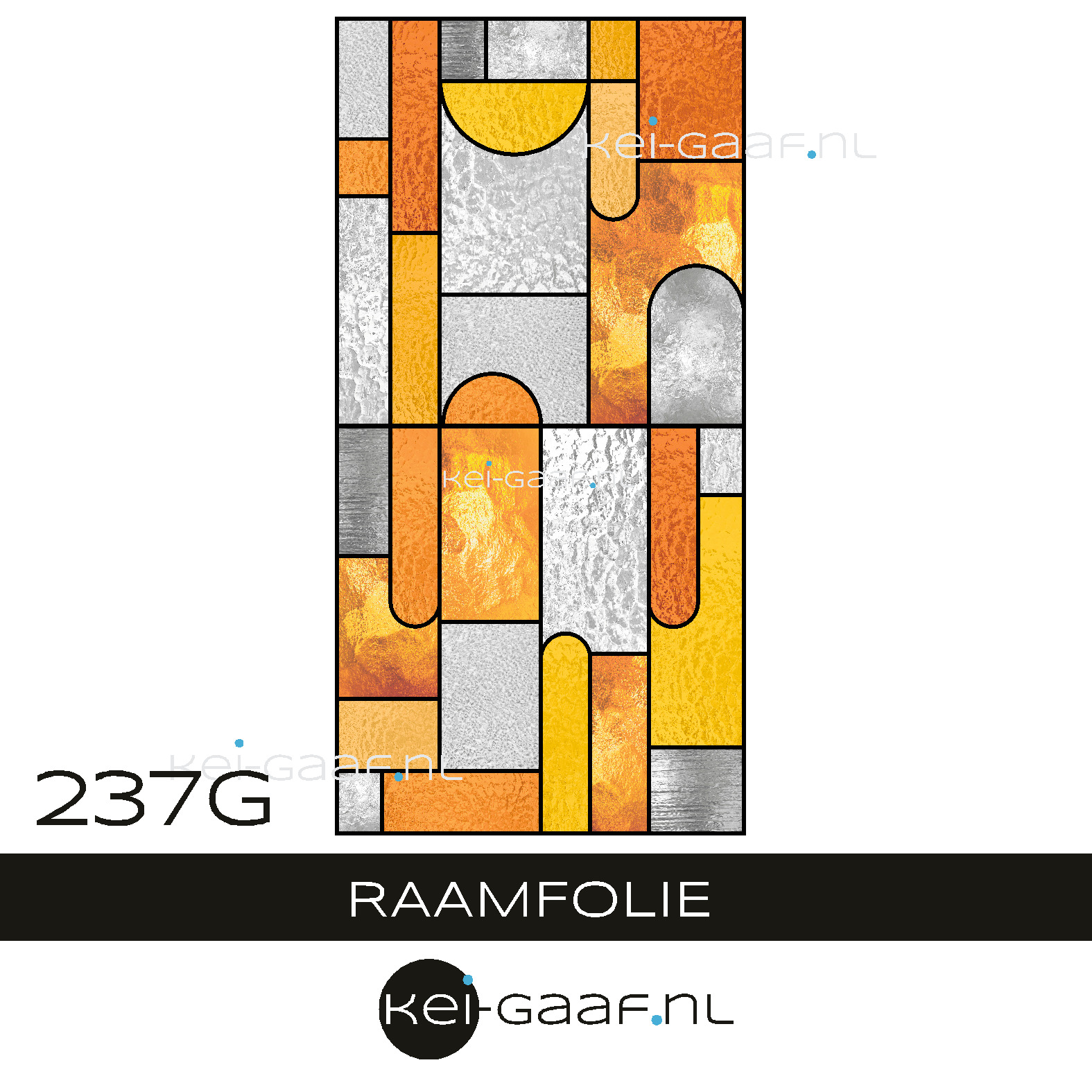 Glas in lood op maat modern klassiek 237G