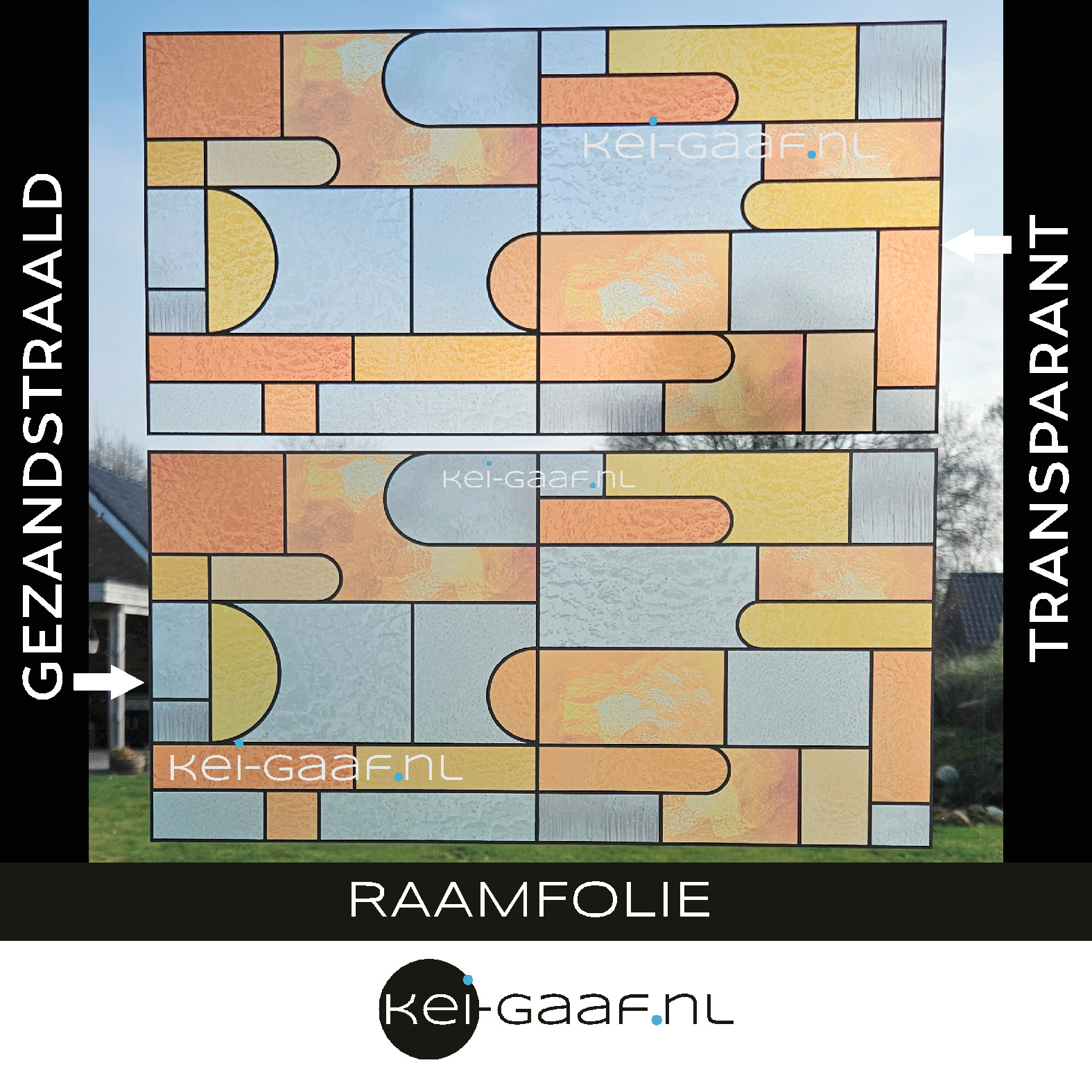Glas in lood op maat modern klassiek 237G