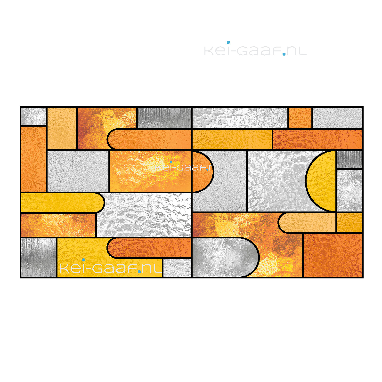 Glas in lood raamfolie op maat modern