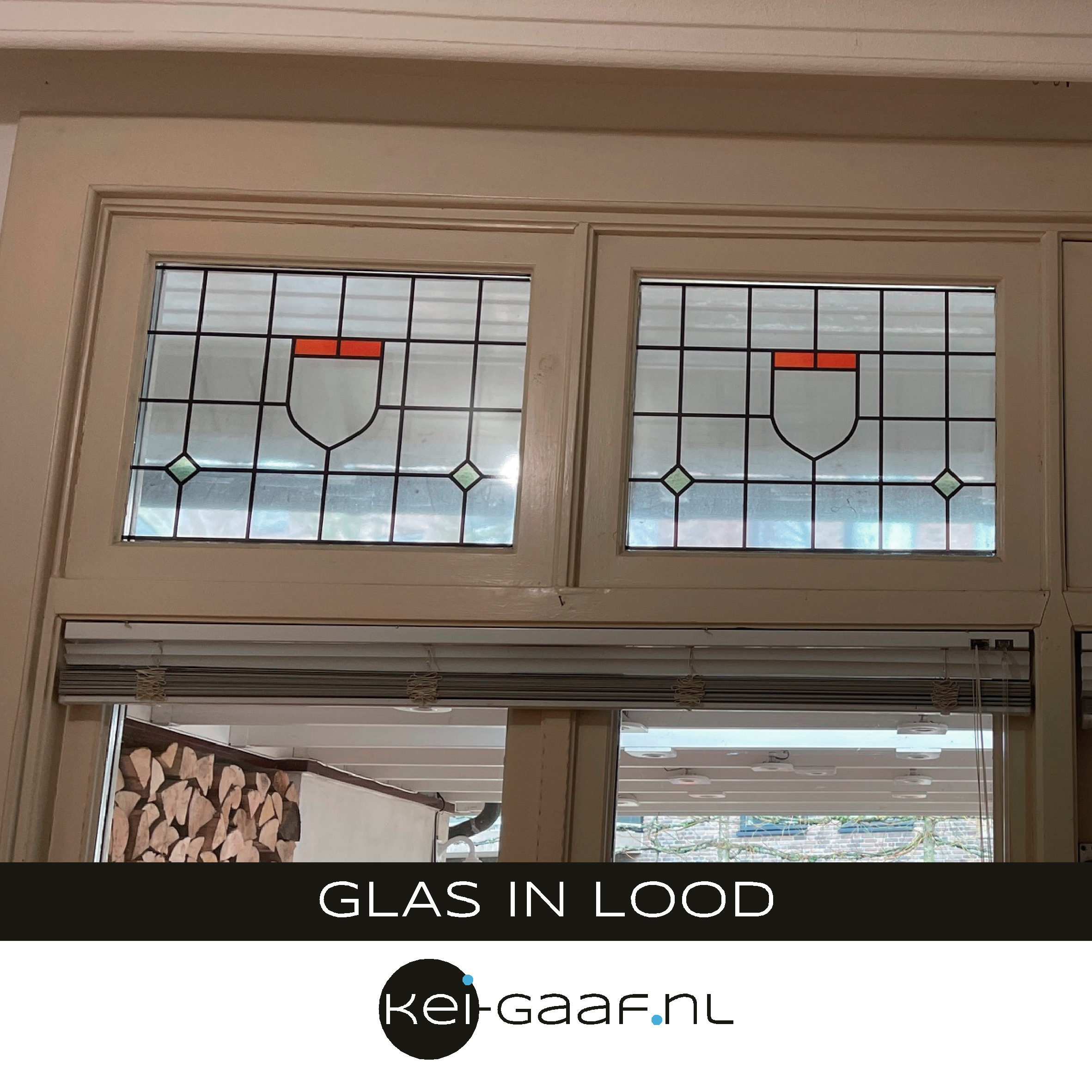 Glas in lood ramen erker raamfolie folie 