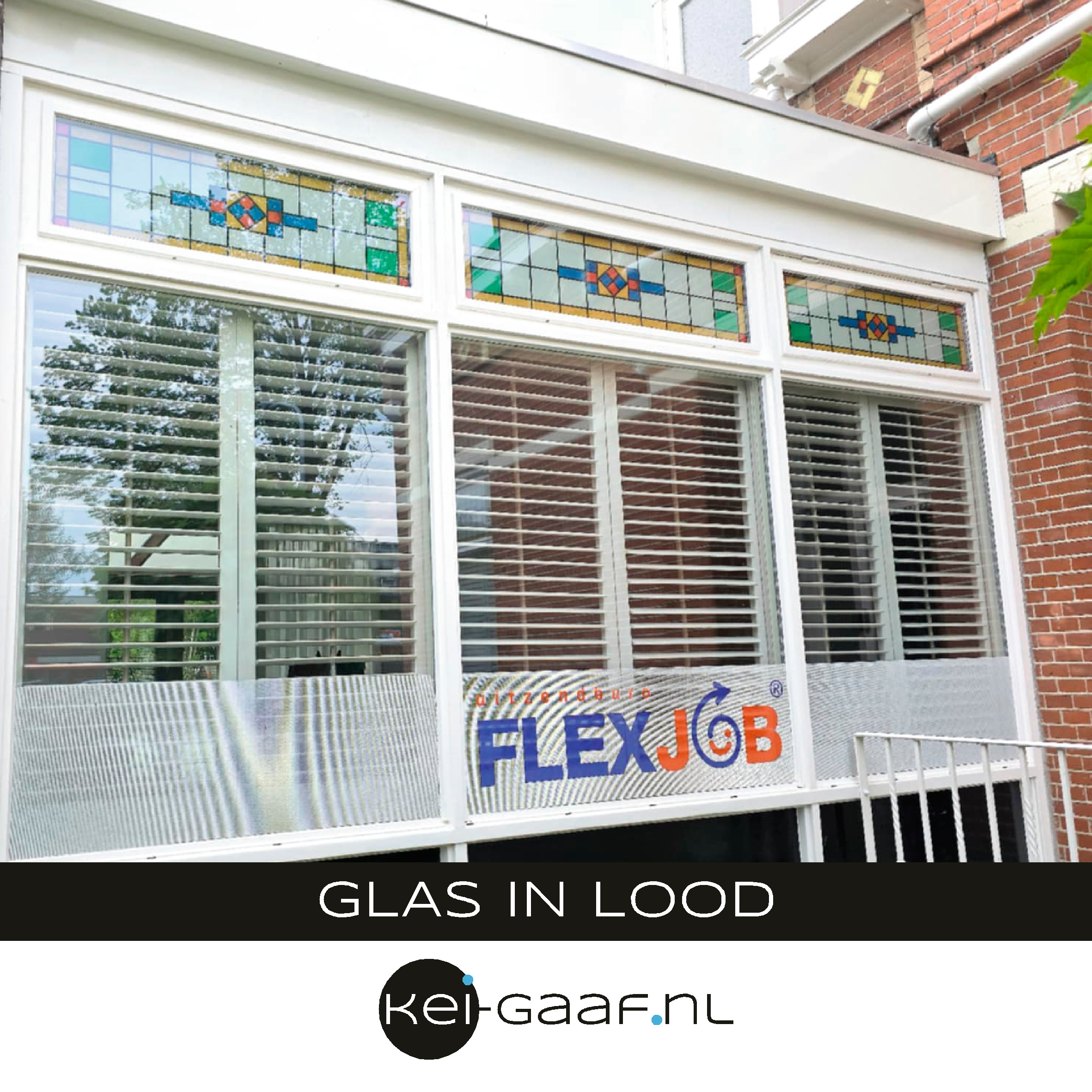 Glas in lood ramen erker raamfolie raamsticker folie 