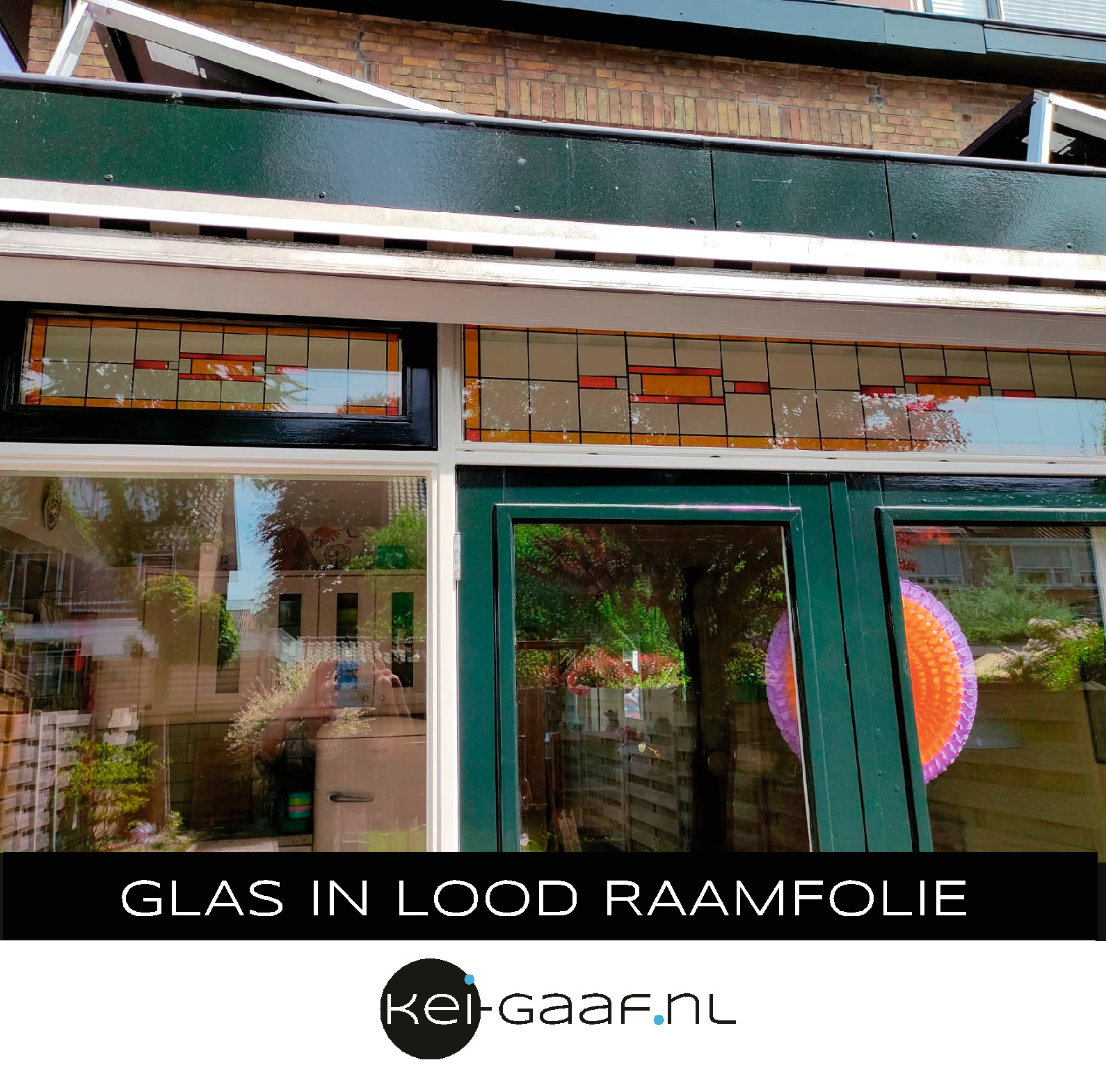 Glasfolie glas in lood raamfolie privacy folie erker 