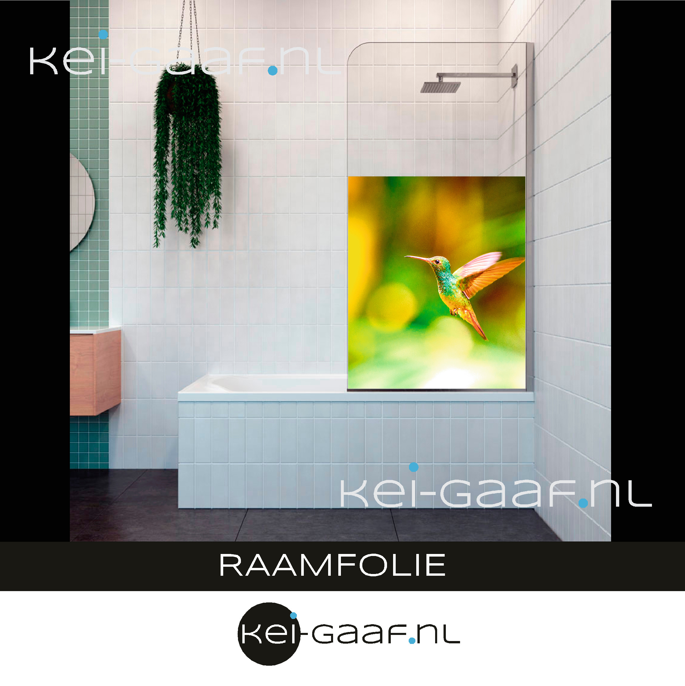 Badkamer raamfolie