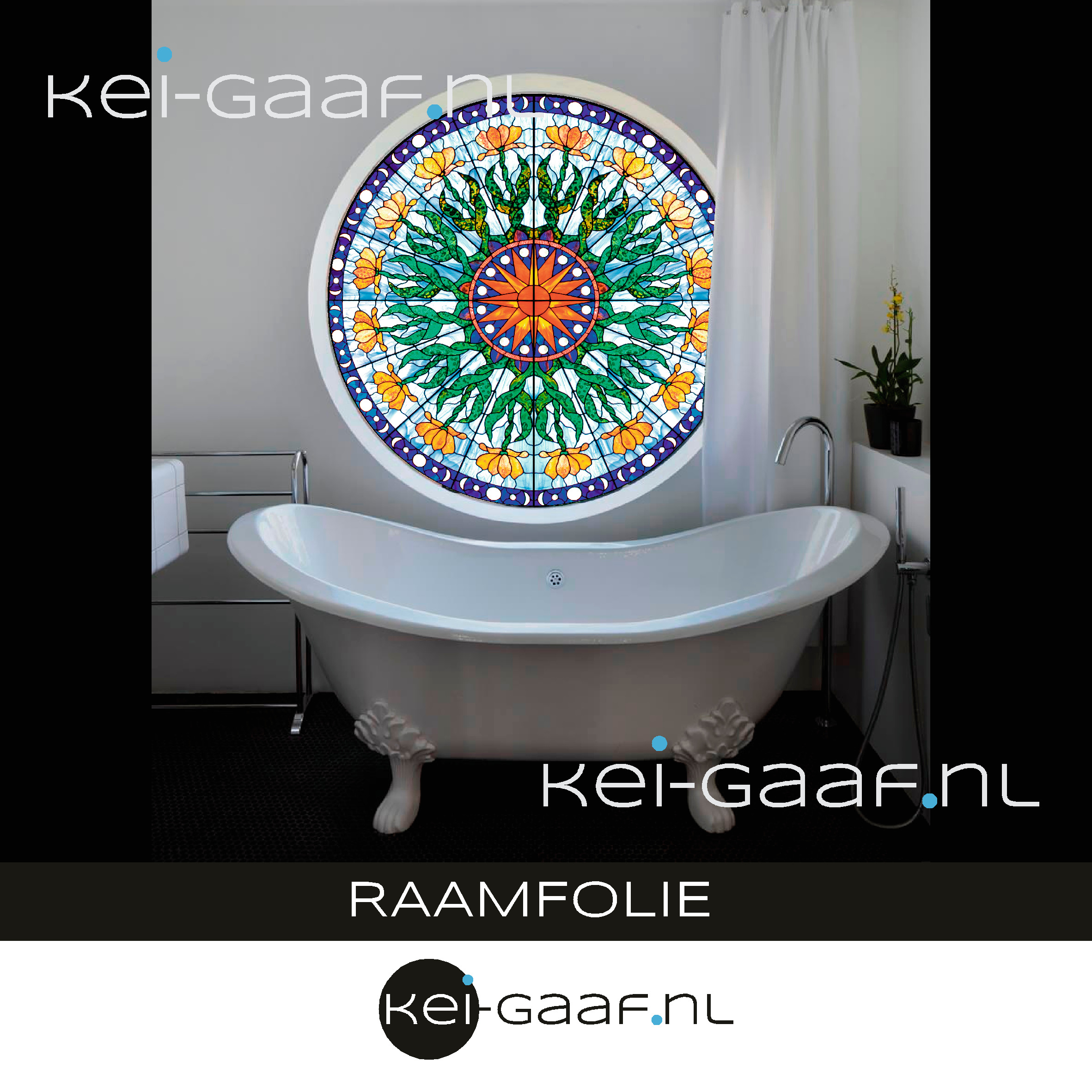 Badkamer raamfolie