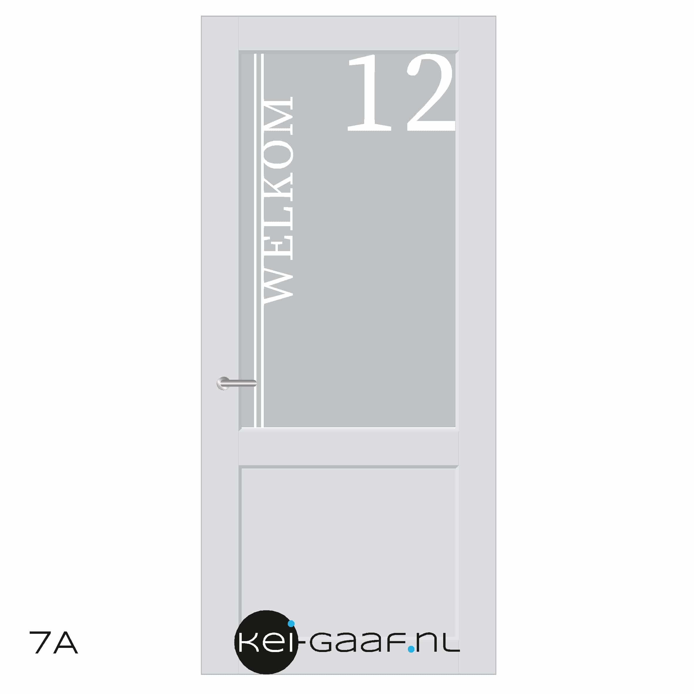 exotisch condoom Mevrouw Raamfolie met naam, huisnummer en welkom 7A - Kei-Gaaf