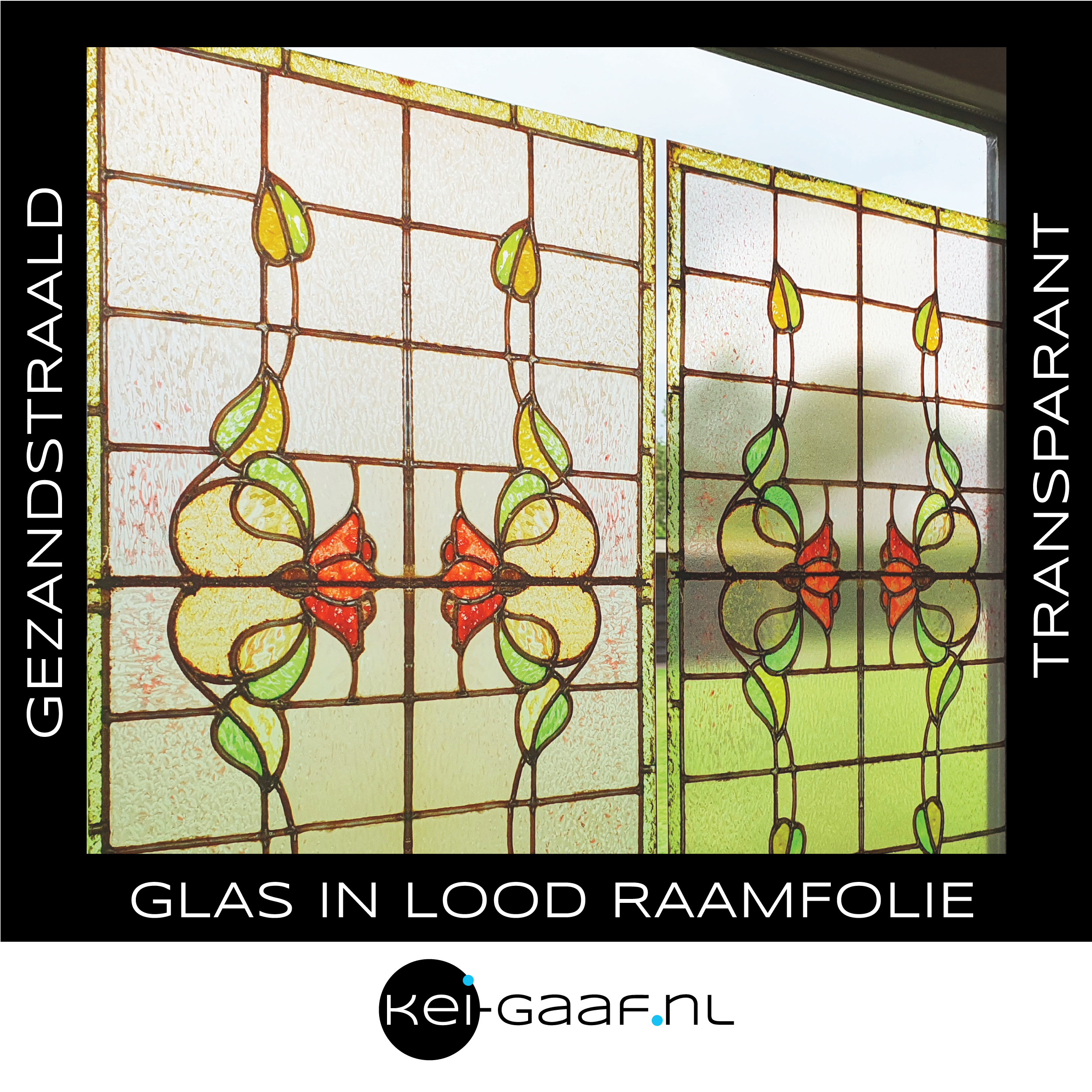 Oud glas in lood bloem rood geel groen raamfolie op maat deur raam plakfolie folie raamsticker transparante raamfolie of gezandstraalde raamfolie