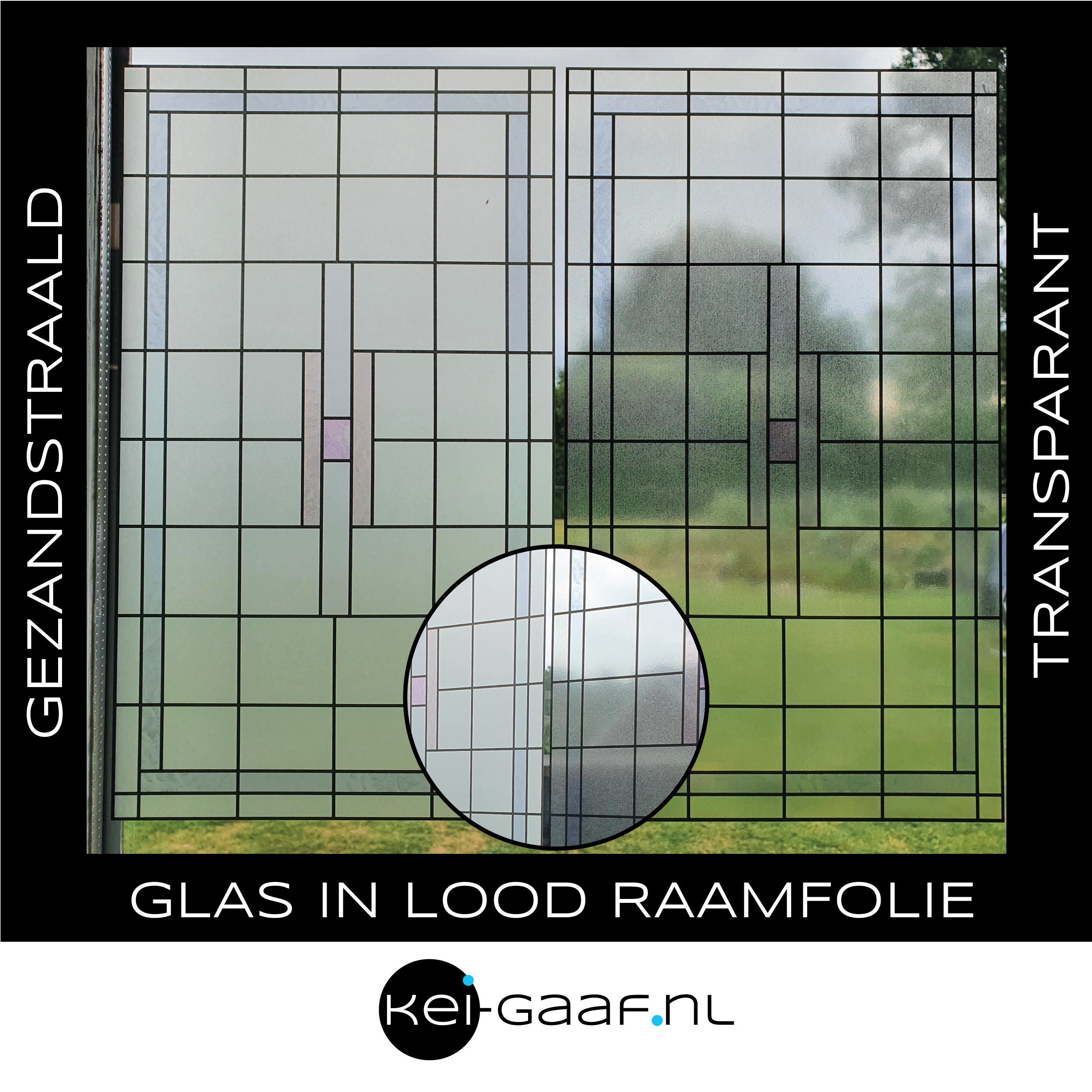 Glas in lood raamsticker folie plakfolie raamsticker blauw roze