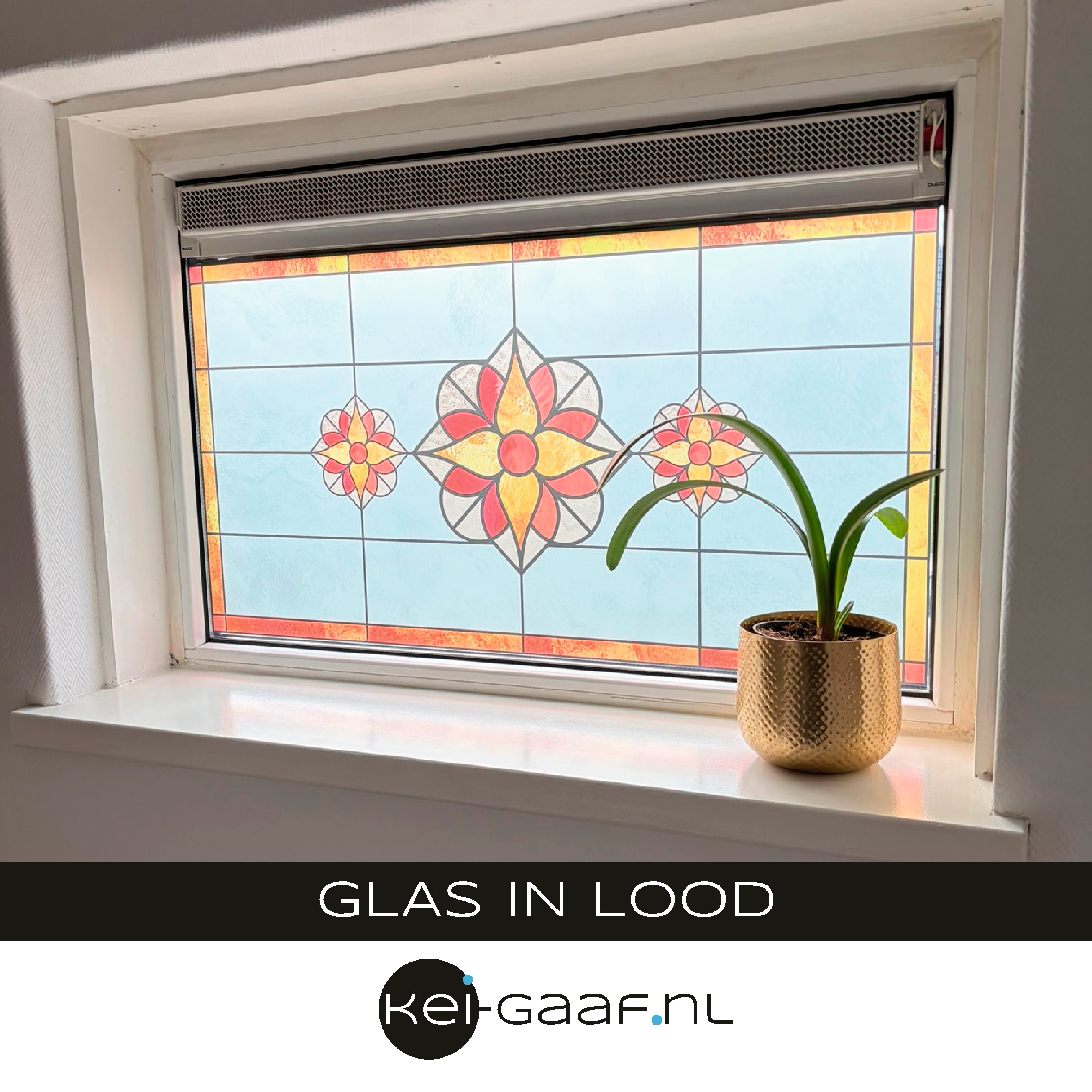 Raamfolie glas in lood raamsticker folie 